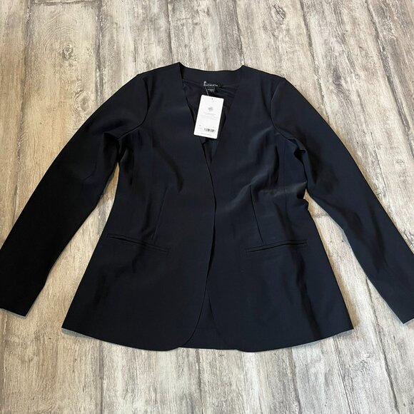 NWT! Athleta Avenue Blazer, Black Euroluxe Stretch, Size 10 - Picture 4 of 14
